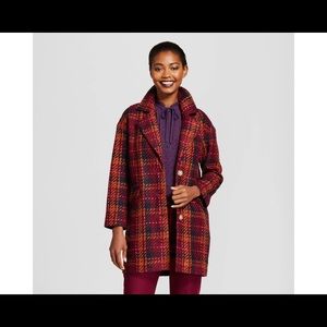 A New Day Burgundy Plaid Jacket